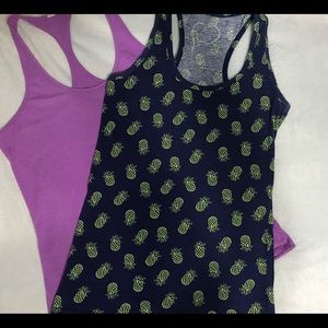 Two small workout tanks